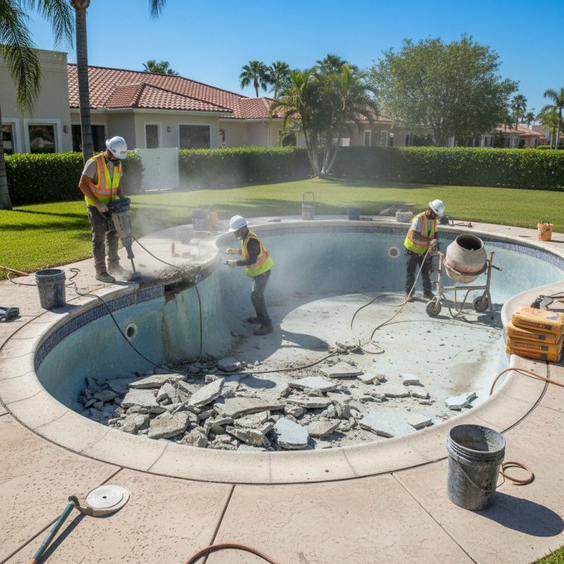 Swimming Pool Slab Repair